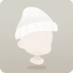 シンプルホワイトニット帽