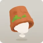 苔むした鉢の被り物