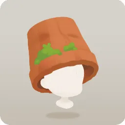 苔むした鉢の被り物