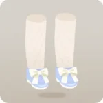 リボン付きブルーシューズ