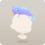 紫カメレオンのぬいぐるみ