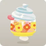 黄色いキャンディポット