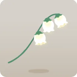 すずらんが光るランプ