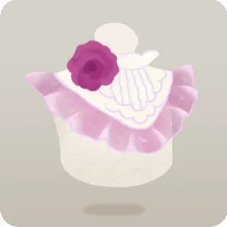 薔薇とフリルがついた襟