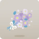 紫の花を集めた小さな花束