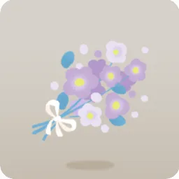 紫の花を集めた小さな花束