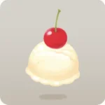 バニラアイスの食品サンプル