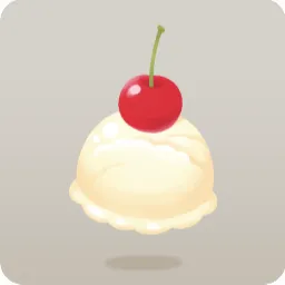 バニラアイスの食品サンプル