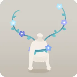 体にからみつく花