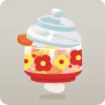 赤いキャンディポット