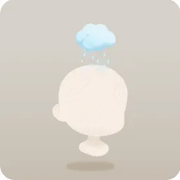 頭を潤すプチ雨雲