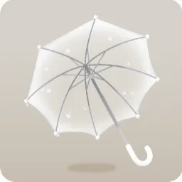 雨に濡れる透明な傘