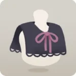 リボン付き付け襟・黒