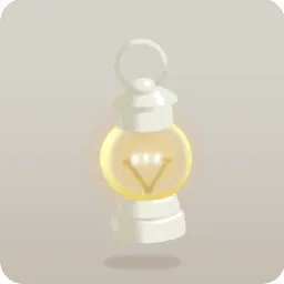 手持ち電球のランタン