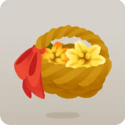 ハチミツ色の花の収穫かご