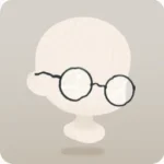 実験中にひび割れたメガネ