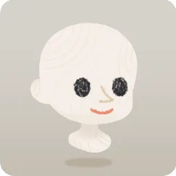 クレヨンで描いた顔