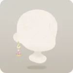白のビショップピアス