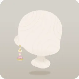 白のビショップピアス