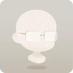 調香師のリムレスメガネ