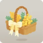 手持ちミモザの花カゴ