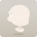 白いワンポイントリボン