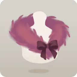 ふわふわの植物の襟巻
