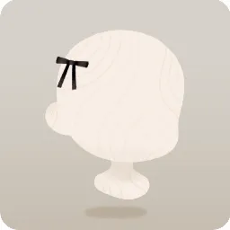 黒いワンポイントリボン