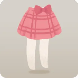 ピンクチェックスカート