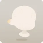 先が下がったとがり耳