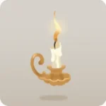 風に吹かれる手持ちのロウソク