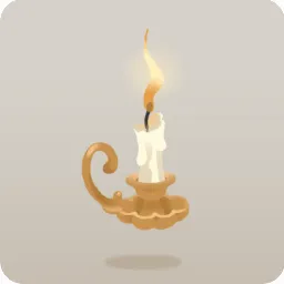 風に吹かれる手持ちのロウソク
