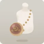 バラ模様ボタンのポーチ