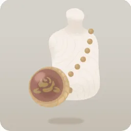 バラ模様ボタンのポーチ