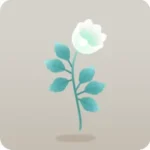 力強く咲く一輪の白い花