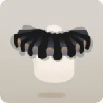 チュール素材の襟襟・黒