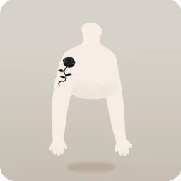 黒薔薇のタトゥーペイント