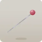 ピンク玉のまち針