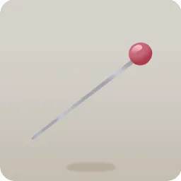 ピンク玉のまち針
