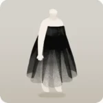 黒のコルセットチュール