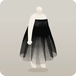 黒のコルセットチュール