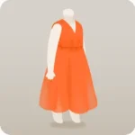 リゾートオレンジワンピース
