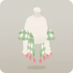緑チェックストール