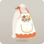レトロなお花エプロン