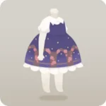 星薔薇のバルコニー柄ワンピース