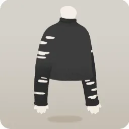 ダメージトップス・黒