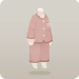 ピンクベージュ長袖パジャマ