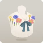 お花柄の付け襟