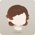 大きなおだんごをさげた髪