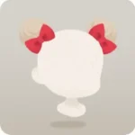 赤いリボンのおだんごエクステ